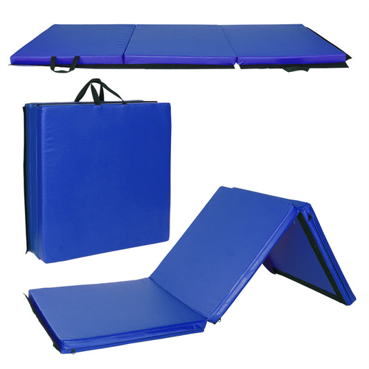 55"x24"x1.2" Tri-fold Gymnastics Yoga Mat with Hand Buckle